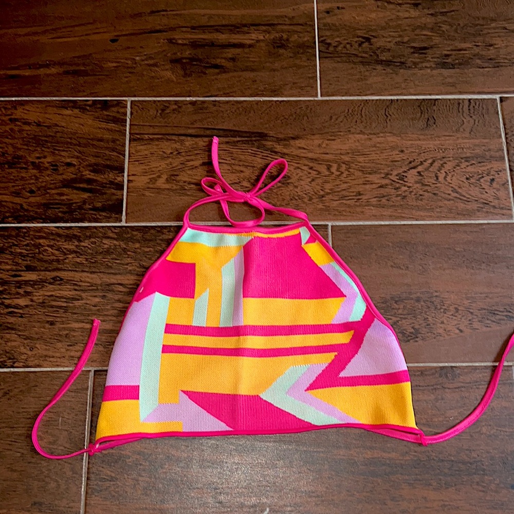 Vibrant colorful crop top